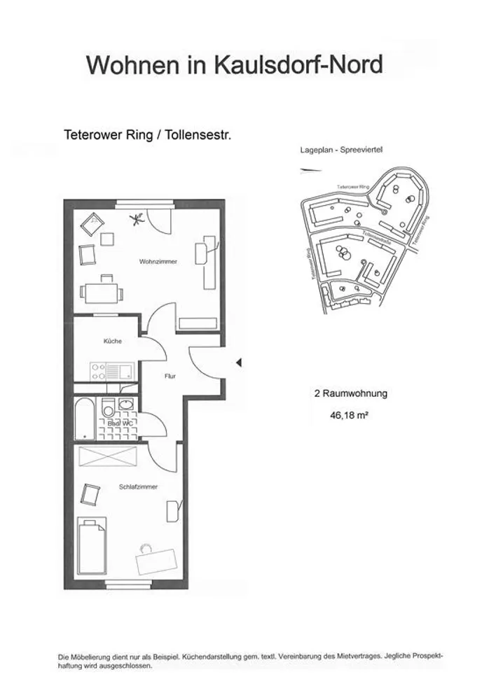 2 room apartment with 46 m² in Berlin – Photo 7