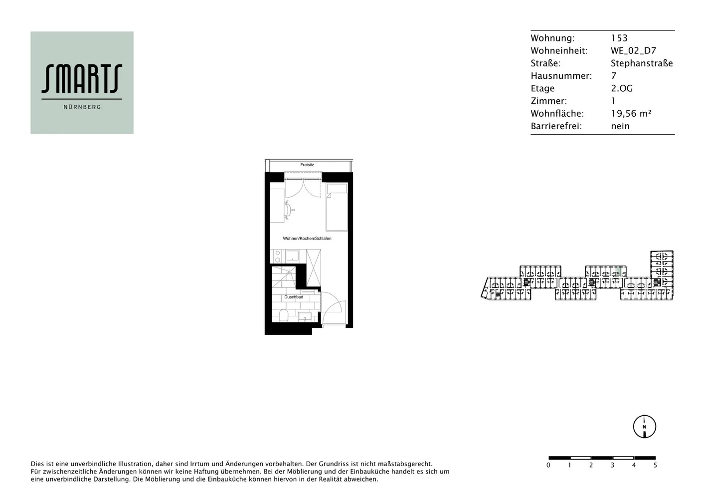 1 Zimmer Wohnung mit 20 m² in Nürnberg – Bild 9