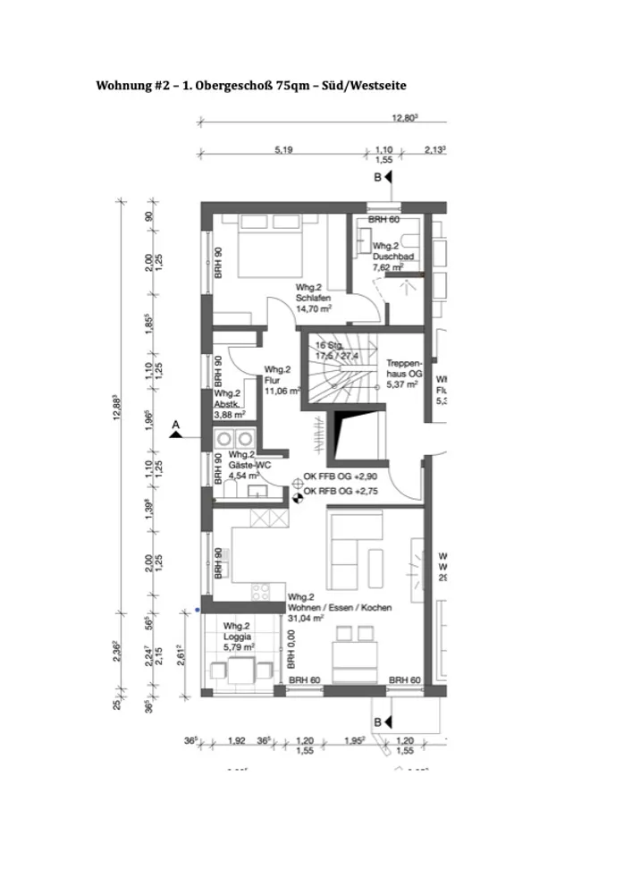 2 room apartment with 76 m² in Memmingen – Photo 5