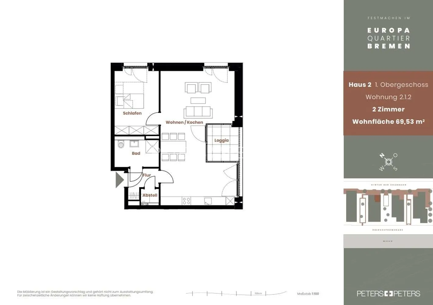 2 Zimmer Wohnung mit 70 m² in Bremen – Bild 9