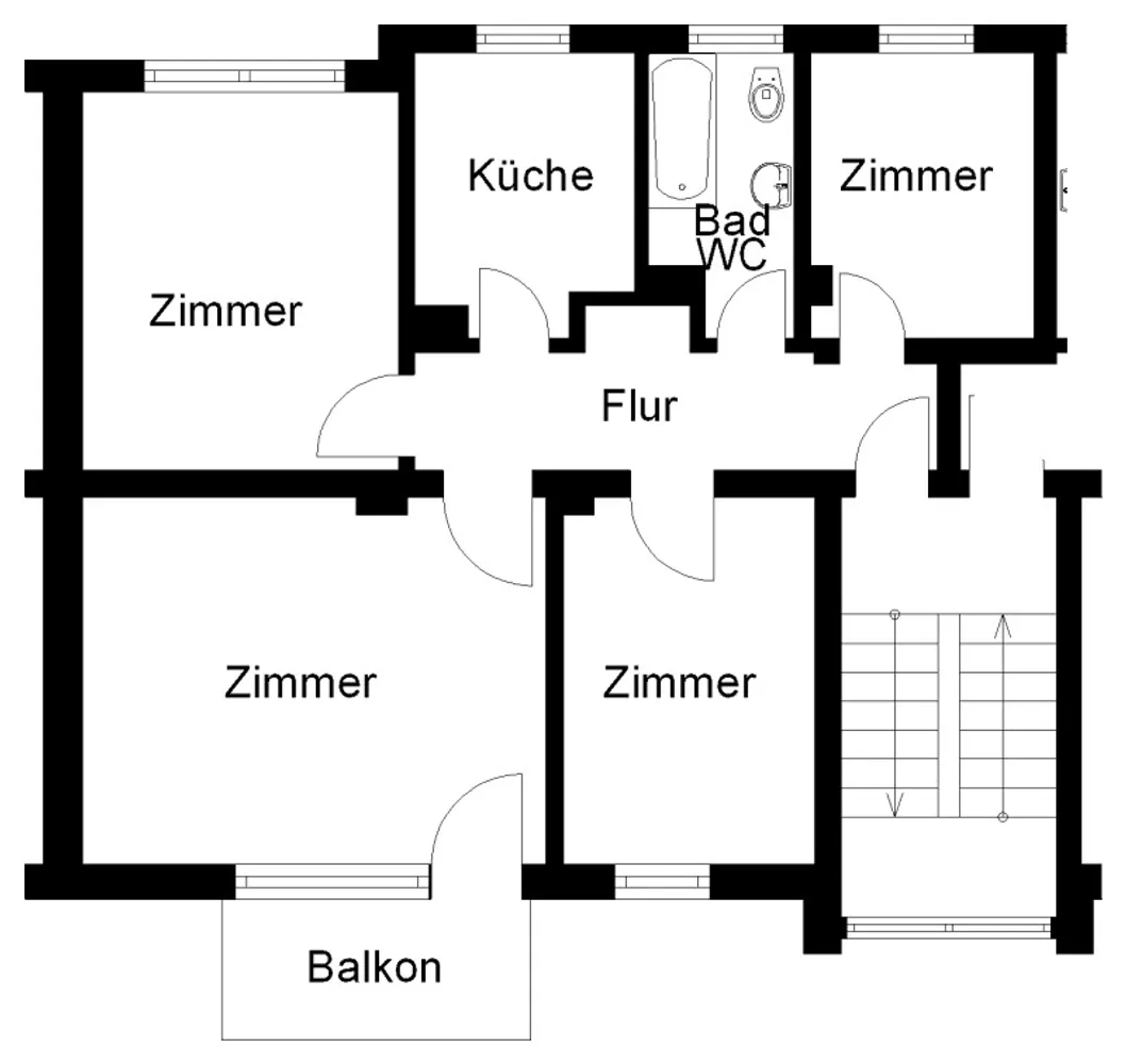 4 Zimmer Wohnung mit 73 m² in Osnabrück – Bild 2