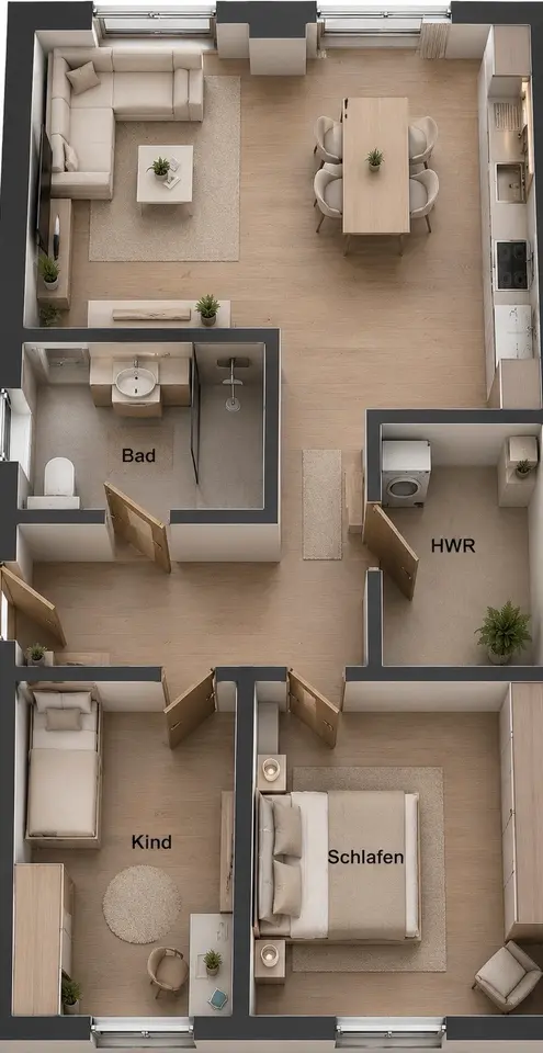 3 Zimmer Wohnung mit 82 m² in Quakenbrück – Bild 4
