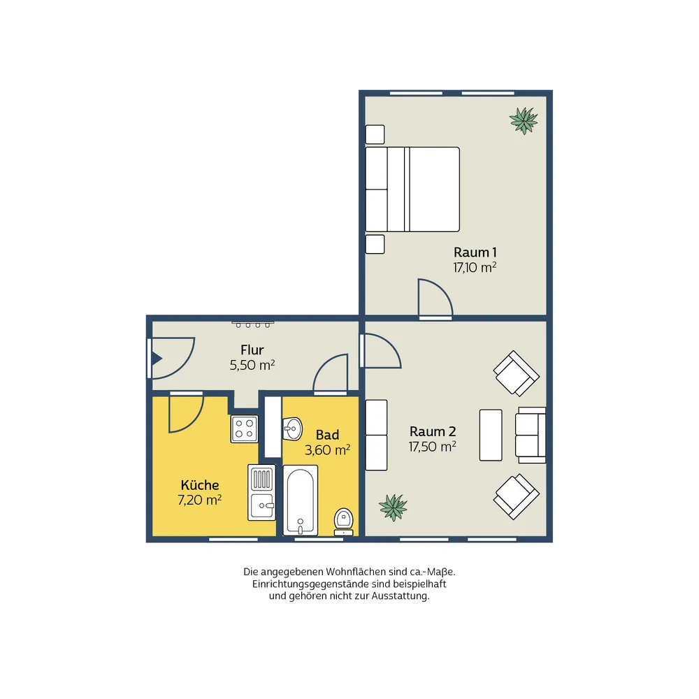 2 Zimmer Wohnung mit 52 m² in Leipzig – Bild 2
