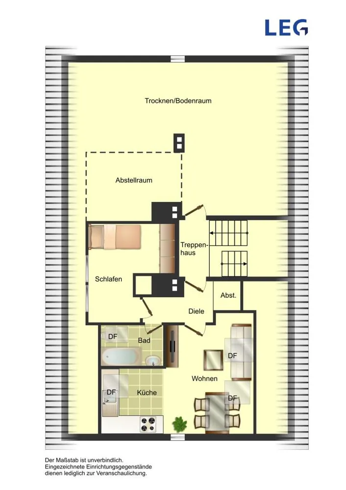 2 Zimmer Wohnung mit 31 m² in Bocholt – Bild 2