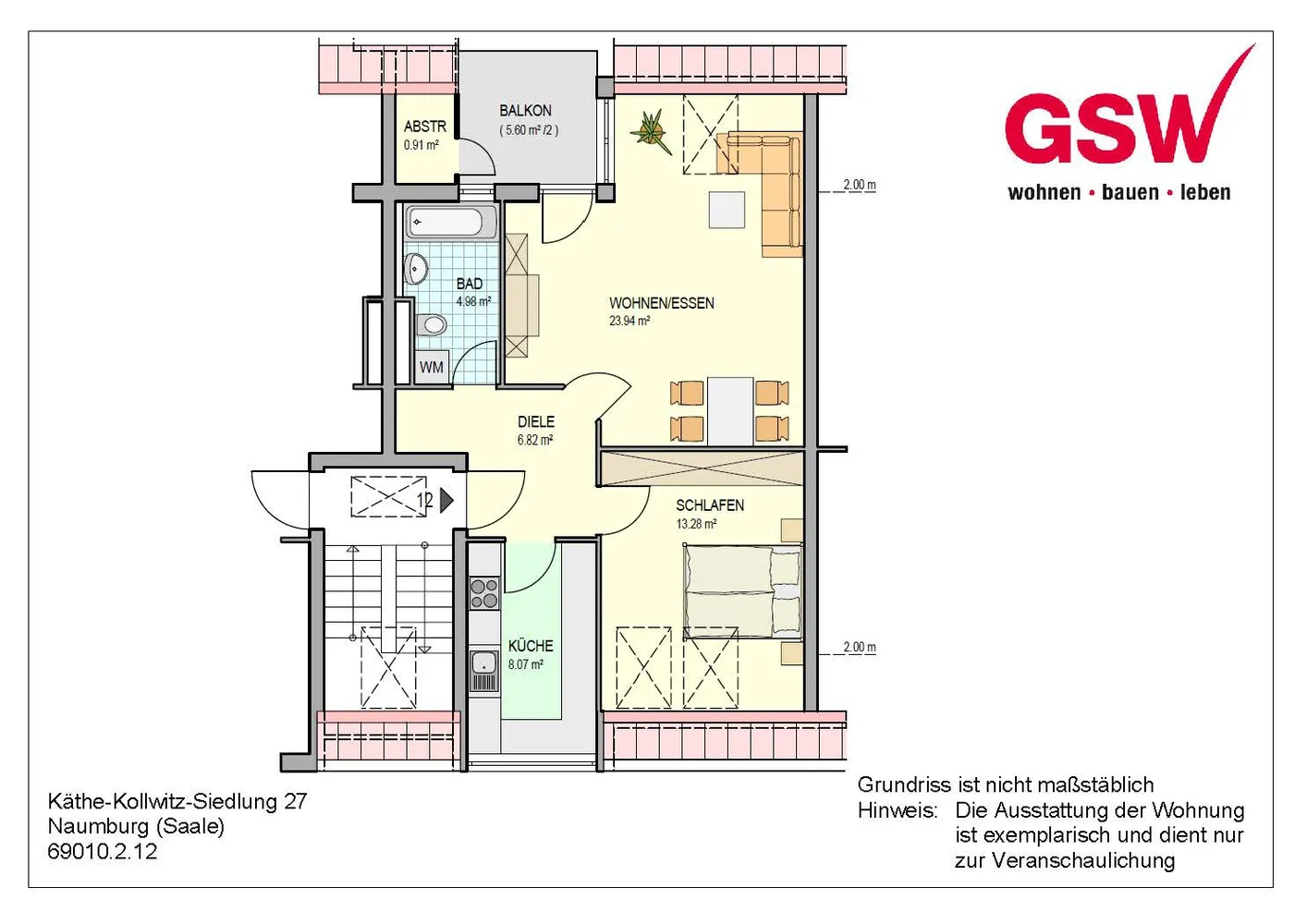 2 Zimmer Wohnung mit 61 m² in Naumburg (Saale) – Bild 4