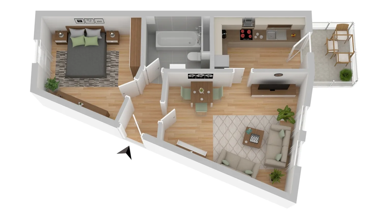 2 Zimmer Wohnung mit 52 m² in Rostock – Bild 9