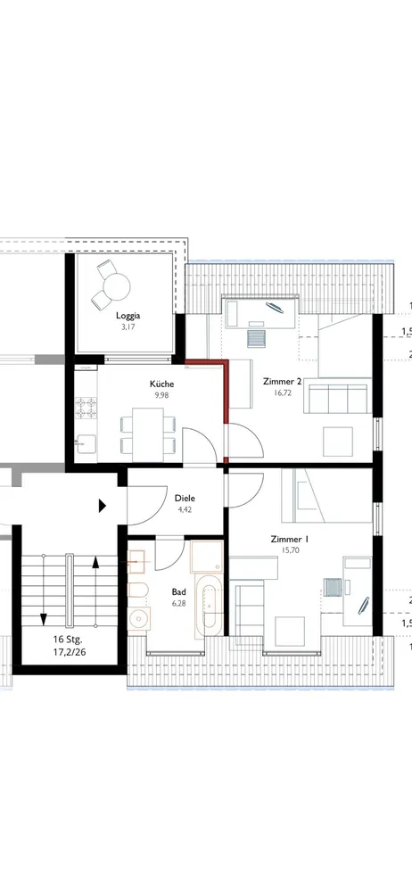 2 Zimmer Wohnung mit 56 m² in Nürnberg – Bild 11