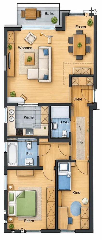 3 room apartment with 85 m² in Dormagen – Photo 11