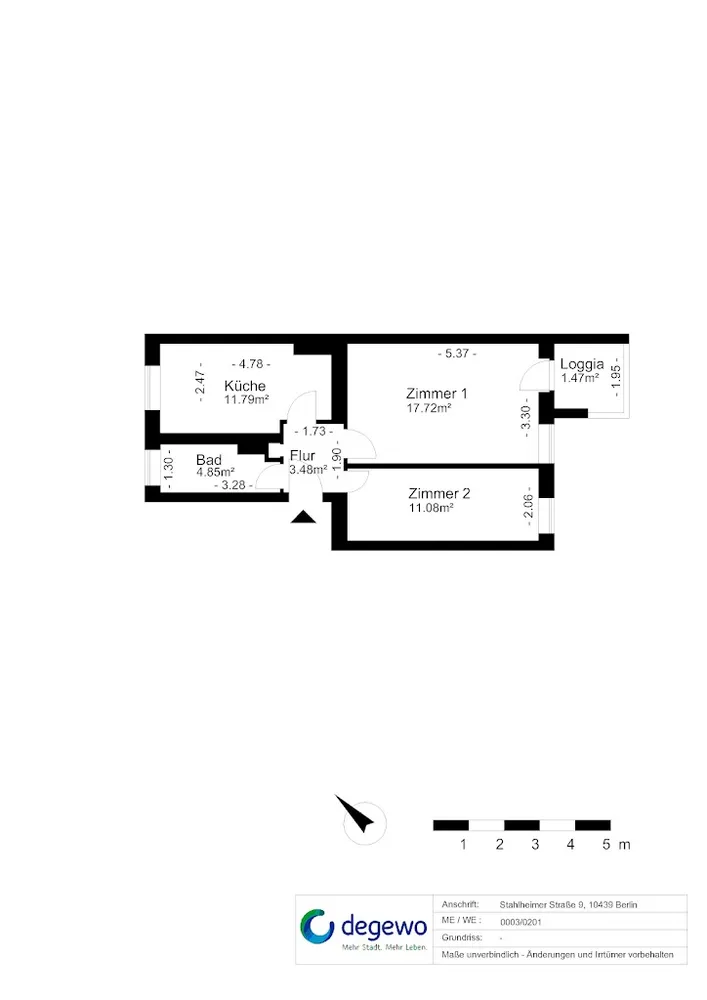 2 room apartment with 48 m² in Berlin – Photo 3