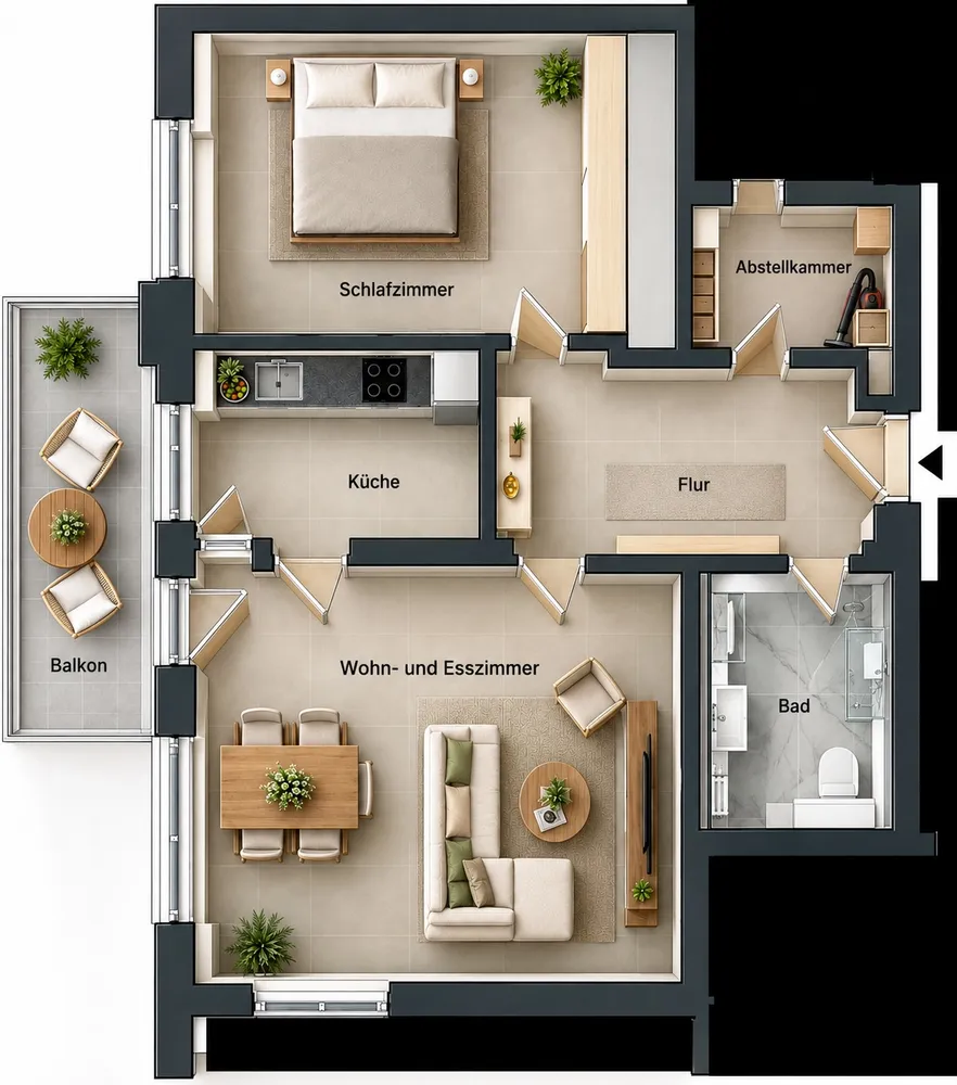 2 Zimmer Wohnung mit 51 m² in München – Bild 2