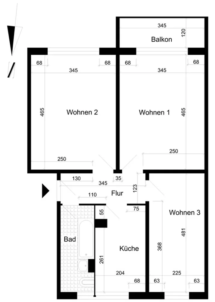 3 Zimmer Wohnung mit 60 m² in Magdeburg – Bild 2