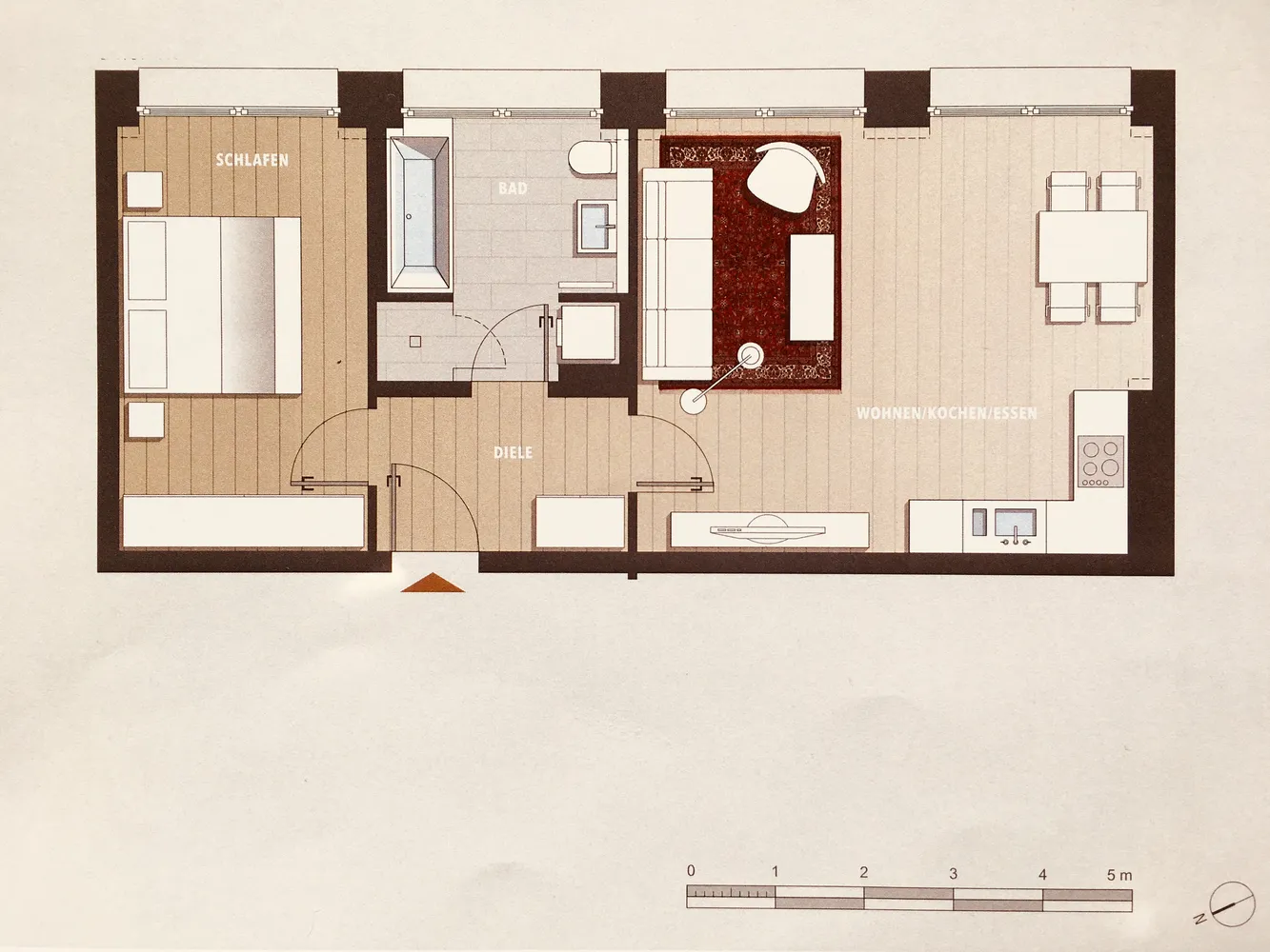 2 room apartment with 54 m² in Munich – Photo 2