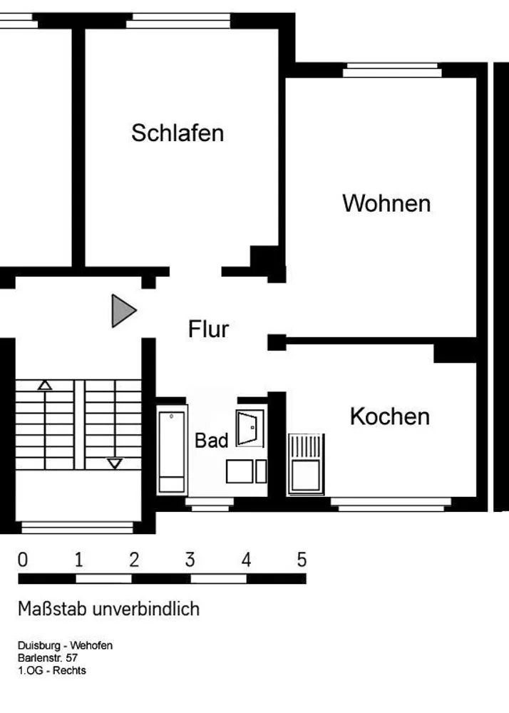 2 Zimmer Wohnung mit 47 m² in Duisburg – Bild 2