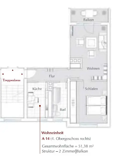 2 Zimmer Wohnung mit 51 m² in Ingolstadt – Bild 5