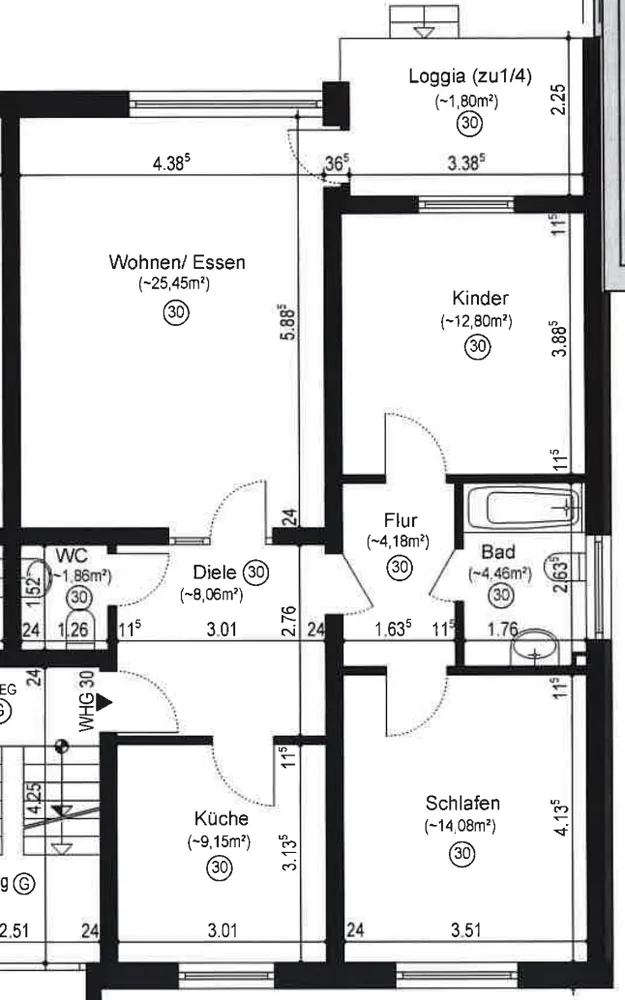 3 Zimmer Wohnung mit 82 m² in Erkrath – Bild 2
