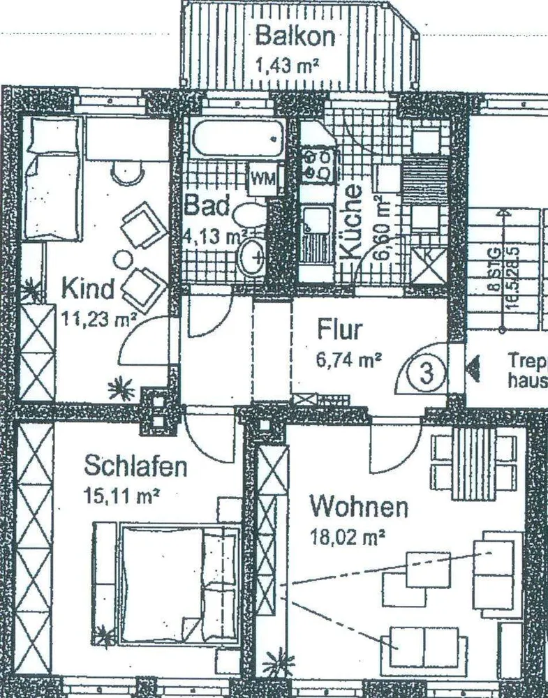 3 Zimmer Wohnung mit 63 m² in Chemnitz – Bild 8