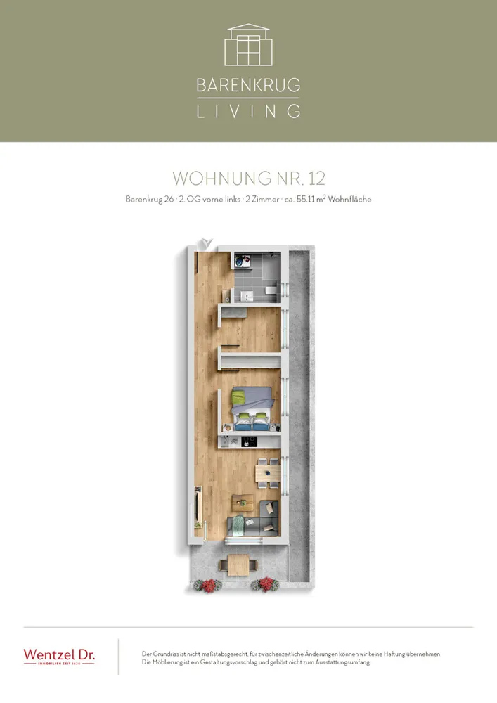 2 Zimmer Wohnung mit 55 m² in Hamburg – Bild 6