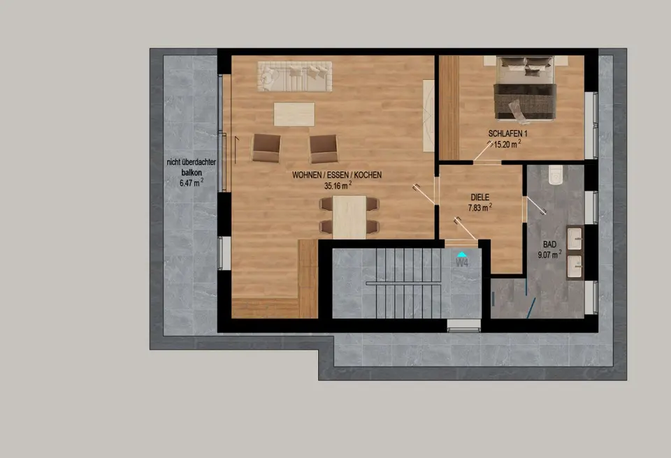 2 Zimmer Wohnung mit 77 m² in Frechen – Bild 8