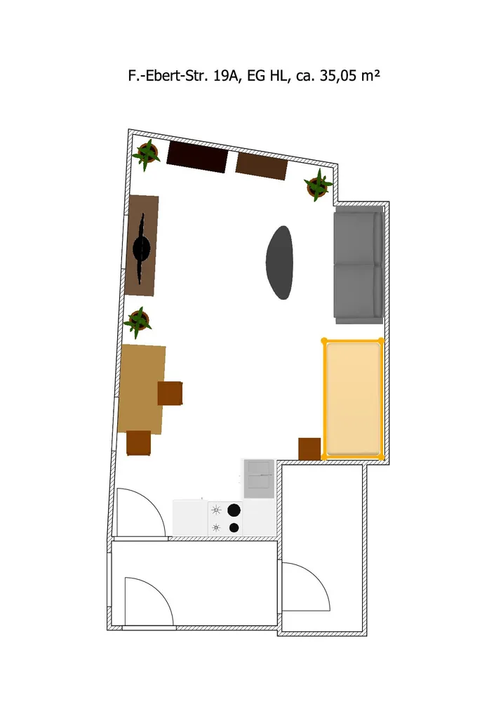 1 Zimmer Wohnung mit 35 m² in Halberstadt – Bild 1
