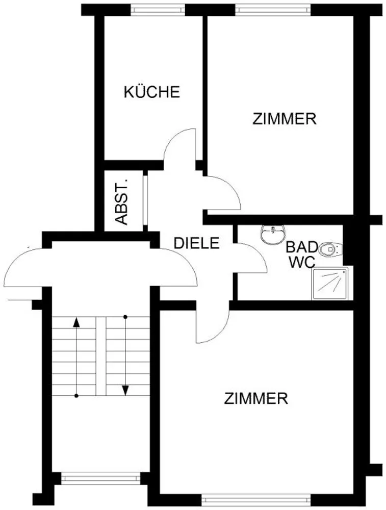 2 Zimmer Wohnung mit 54 m² in Hagen – Bild 2