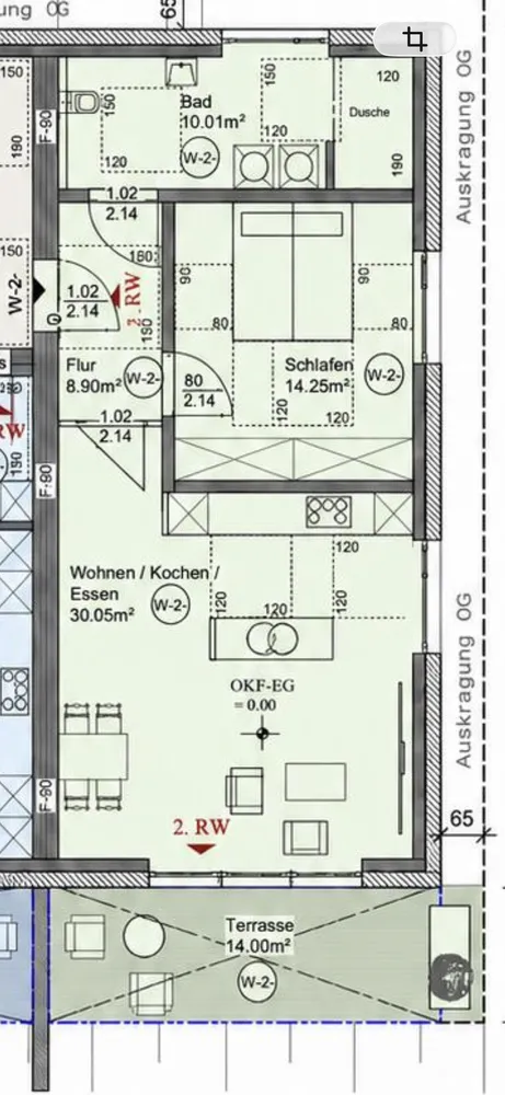 2 Zimmer Wohnung mit 70 m² in Bielefeld – Bild 2