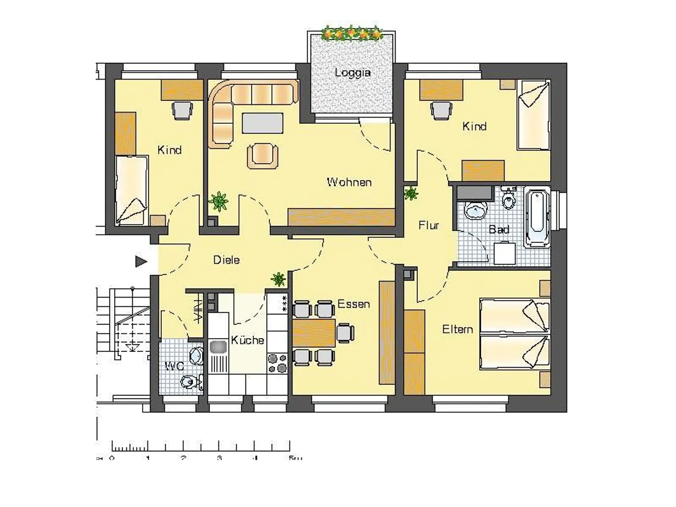 5 Zimmer Wohnung mit 91 m² in Detmold – Bild 2