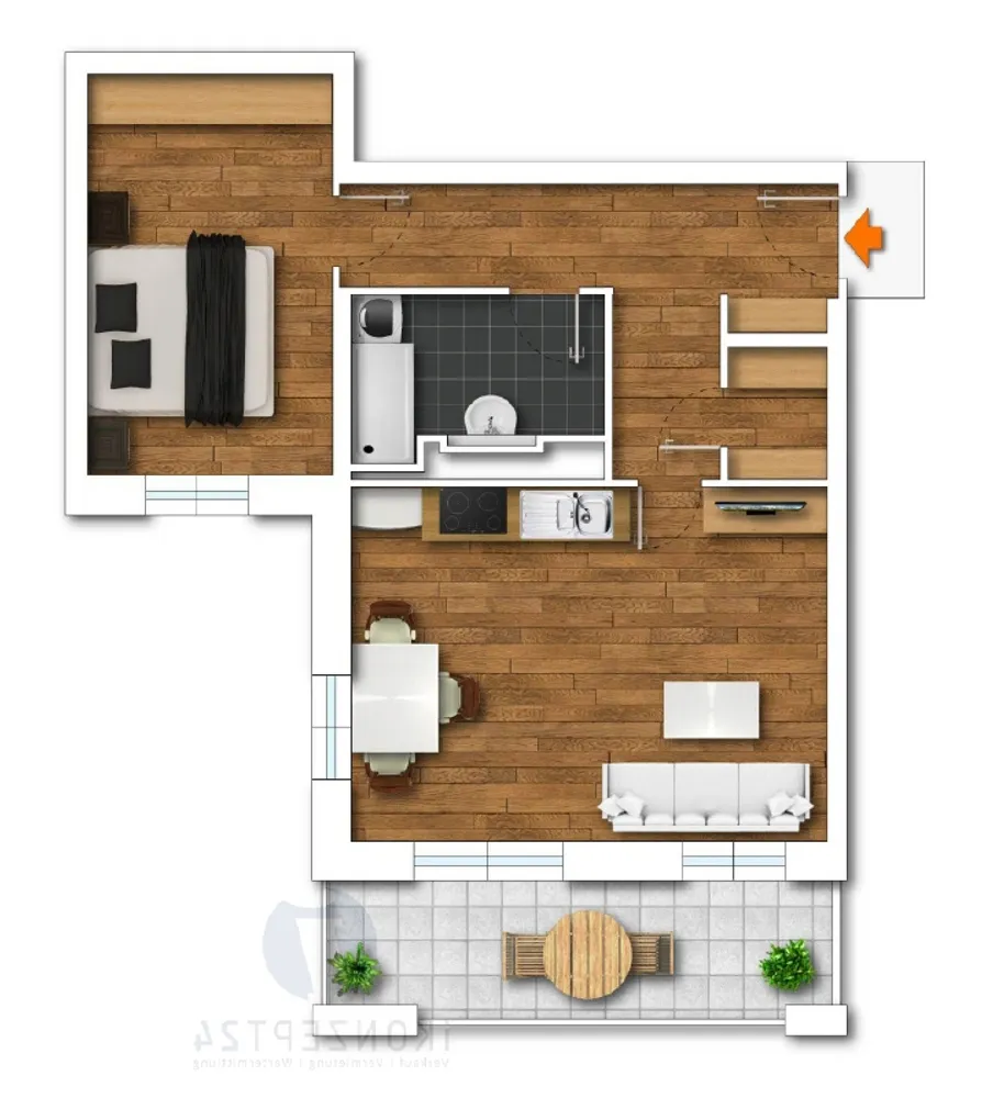 2 room apartment with 58 m² in Dresden – Photo 2
