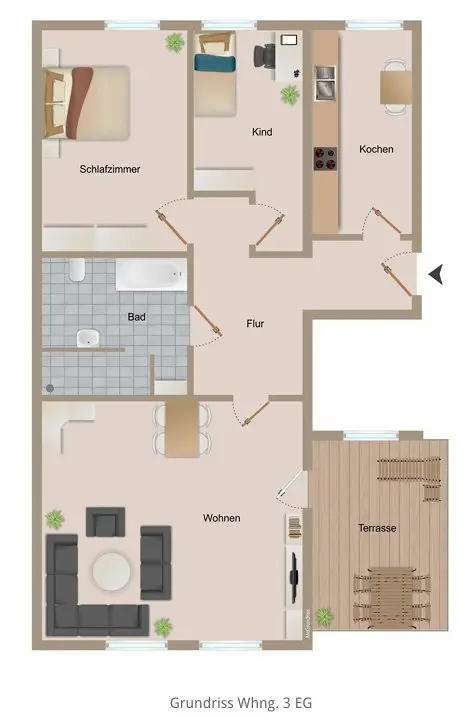 3 Zimmer Wohnung mit 92 m² in Bitterfeld-Wolfen – Bild 5