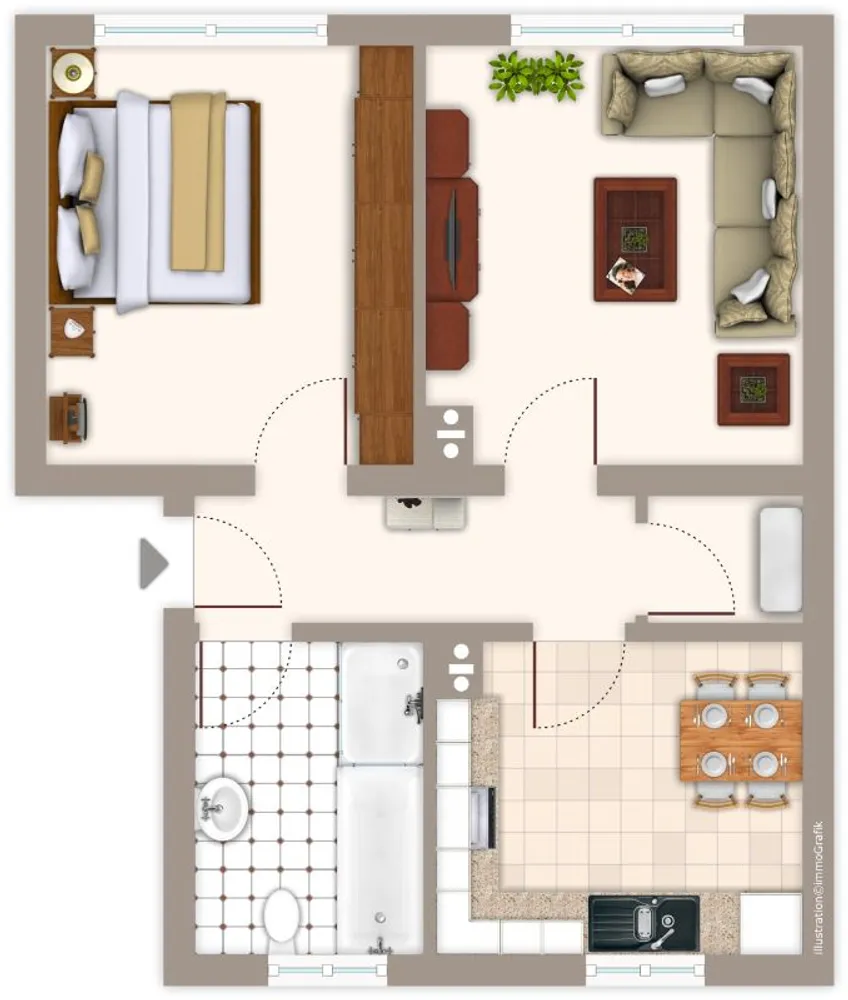 2 Zimmer Wohnung mit 49 m² in Mönchengladbach – Bild 2