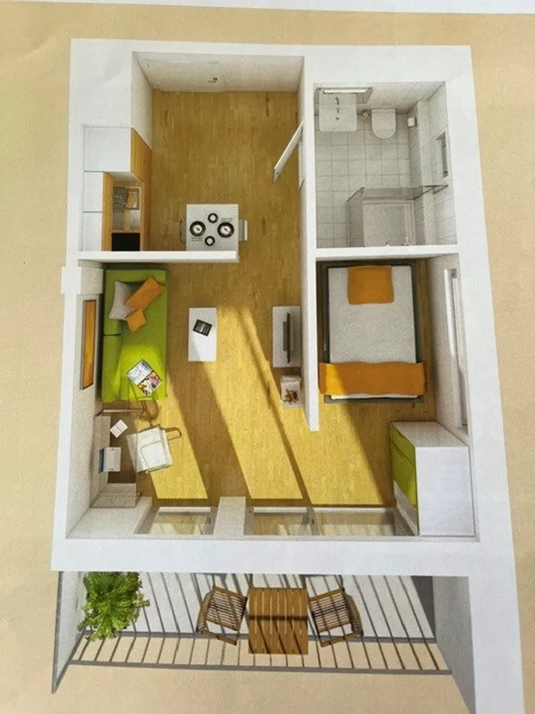 2 room apartment with 30 m² in Munich – Photo 3