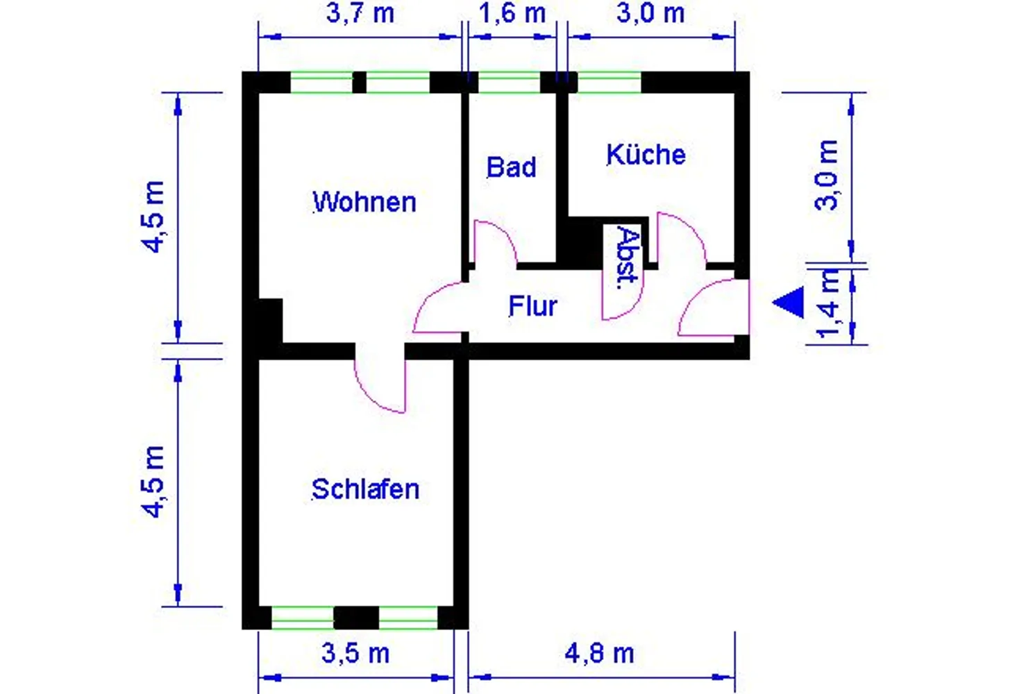 2 room apartment with 51 m² in Magdeburg – Photo 9