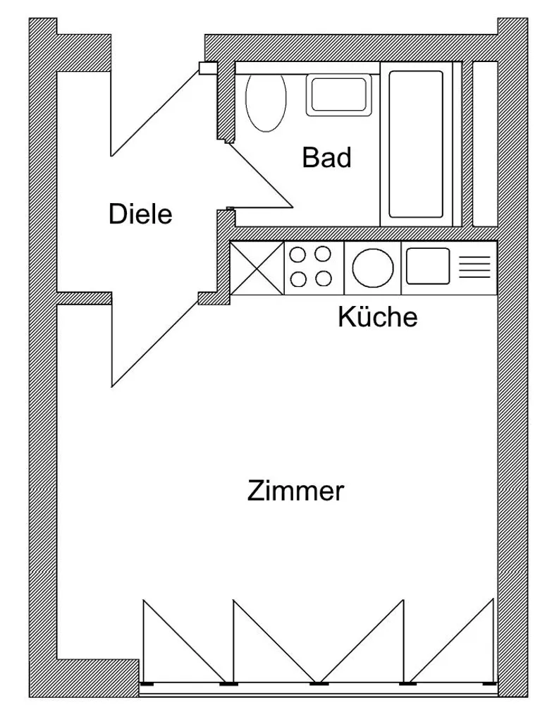 1 Zimmer Wohnung mit 40 m² in München – Bild 4