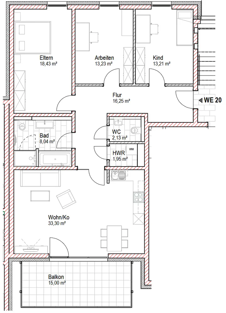 4 room apartment with 114 m² in Brunswick – Photo 2