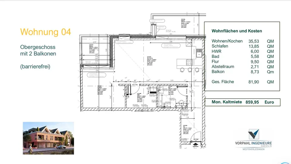 2 Zimmer Wohnung mit 80 m² in Leer – Bild 10