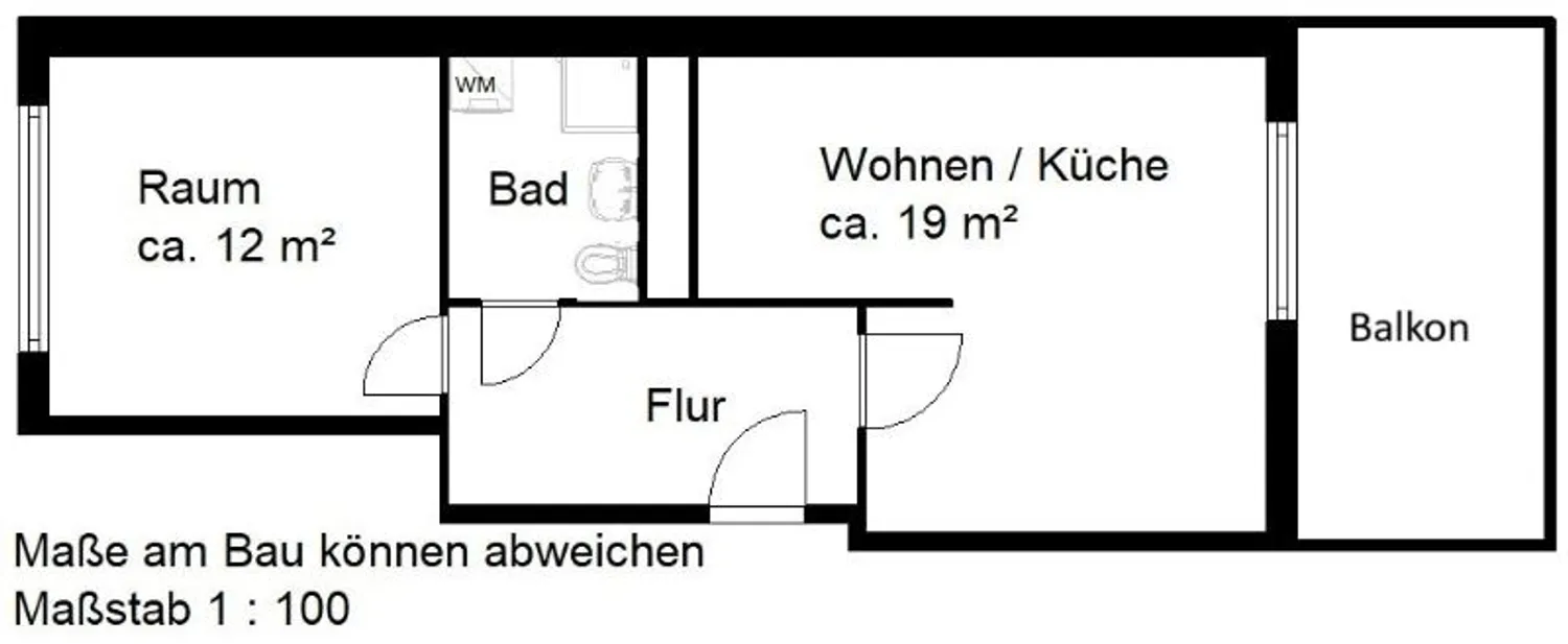 2 Zimmer Wohnung mit 43 m² in Halle (Saale) – Bild 4