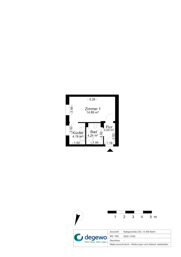 1 Zimmer Wohnung mit 27 m² in Berlin – Bild 8
