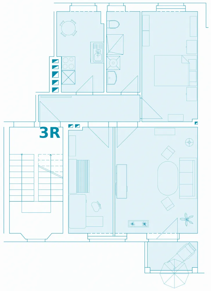 3 Zimmer Wohnung mit 60 m² in Eberswalde – Bild 2