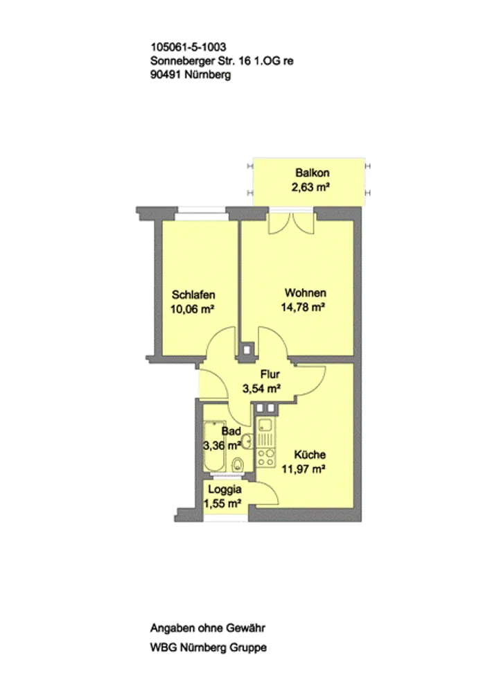 2 Zimmer Wohnung mit 48 m² in Nürnberg – Bild 5