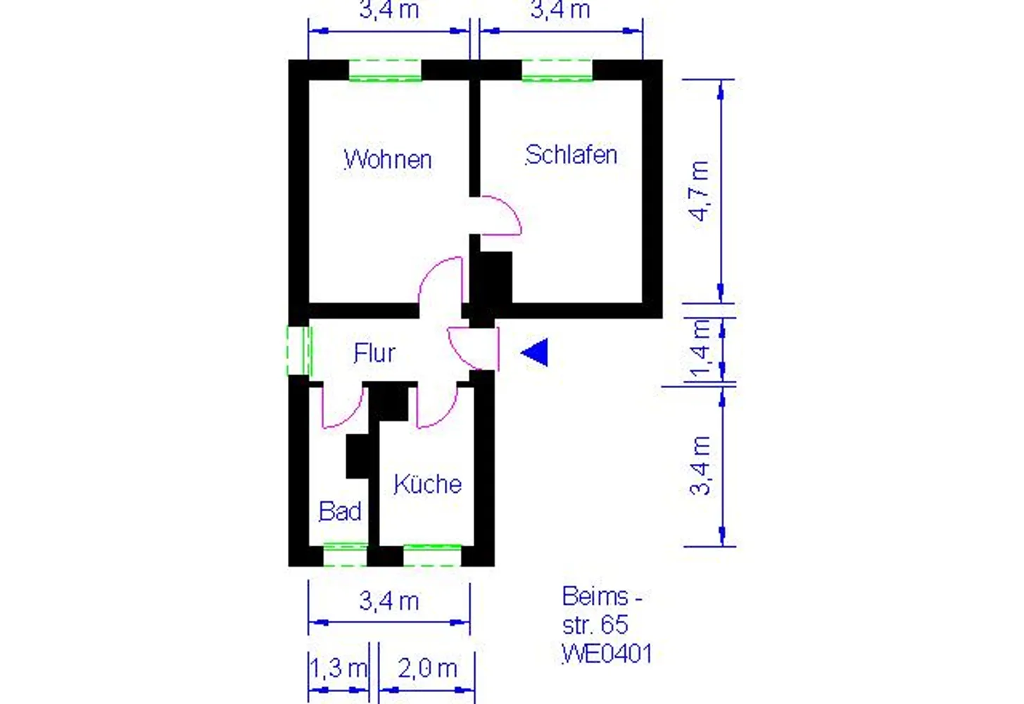 2 room apartment with 47 m² in Magdeburg – Photo 3