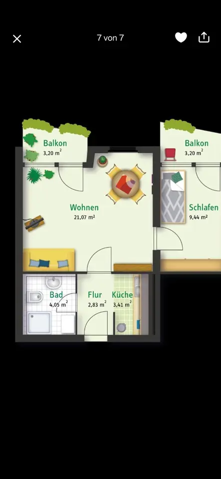 2 Zimmer Wohnung mit 44 m² in Halle (Saale) – Bild 5