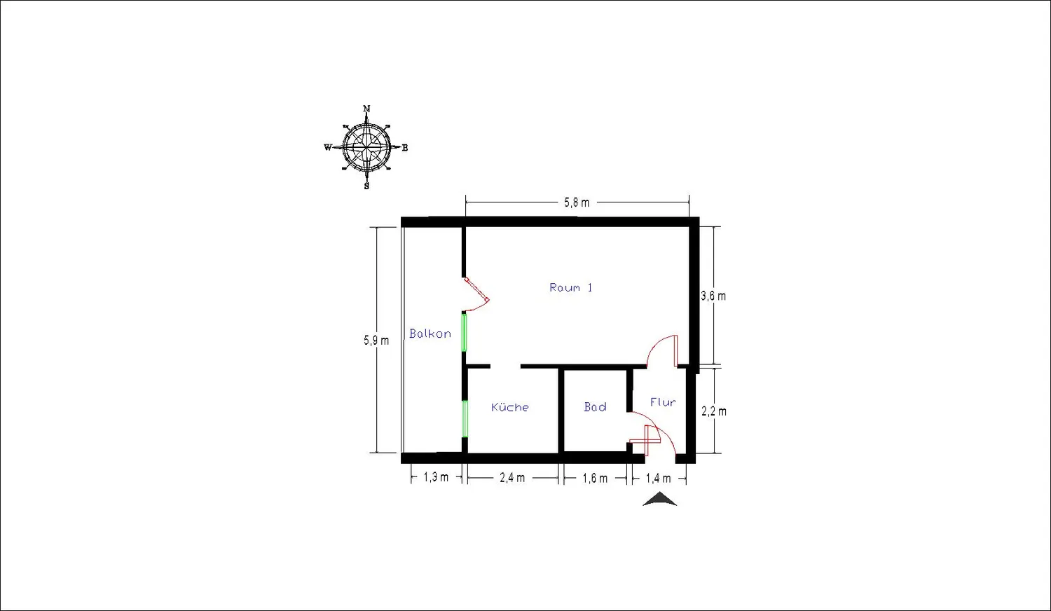 1 room apartment with 36 m² in Magdeburg – Photo 4