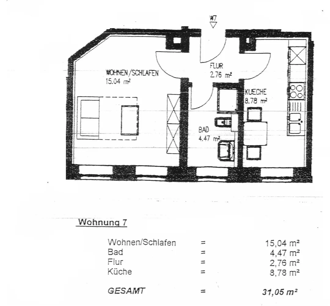 1 Zimmer Wohnung mit 31 m² in Leipzig – Bild 3