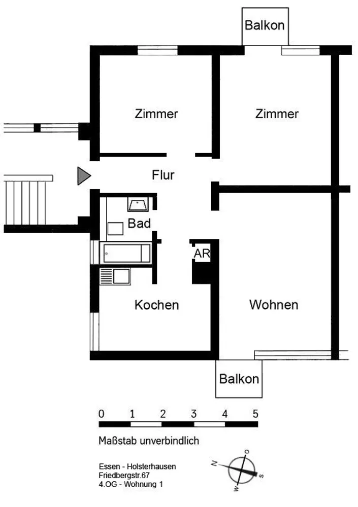 3 Zimmer Wohnung mit 68 m² in Essen – Bild 2