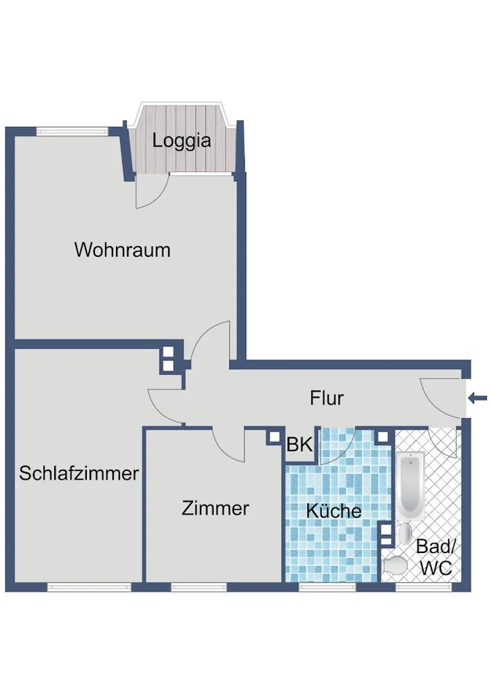 3 Zimmer Wohnung mit 63 m² in Frankfurt am Main – Bild 4