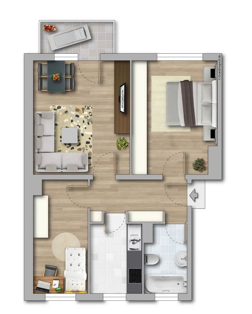3 Zimmer Wohnung mit 58 m² in Merseburg – Bild 8