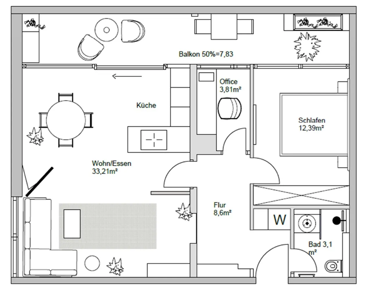 3 Zimmer Wohnung mit 69 m² in München – Bild 4