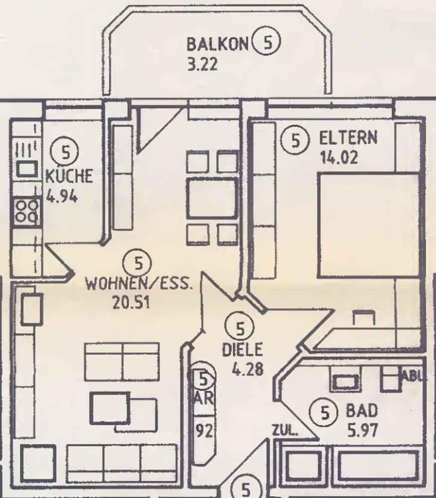 2 Zimmer Wohnung mit 54 m² in Bielefeld – Bild 2