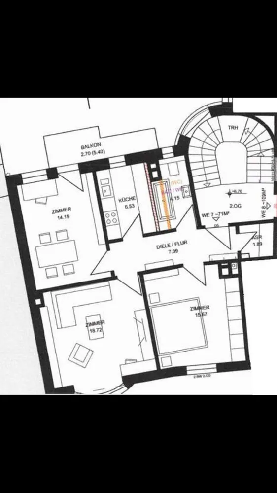 3 Zimmer Wohnung mit 72 m² in Stuttgart – Bild 9