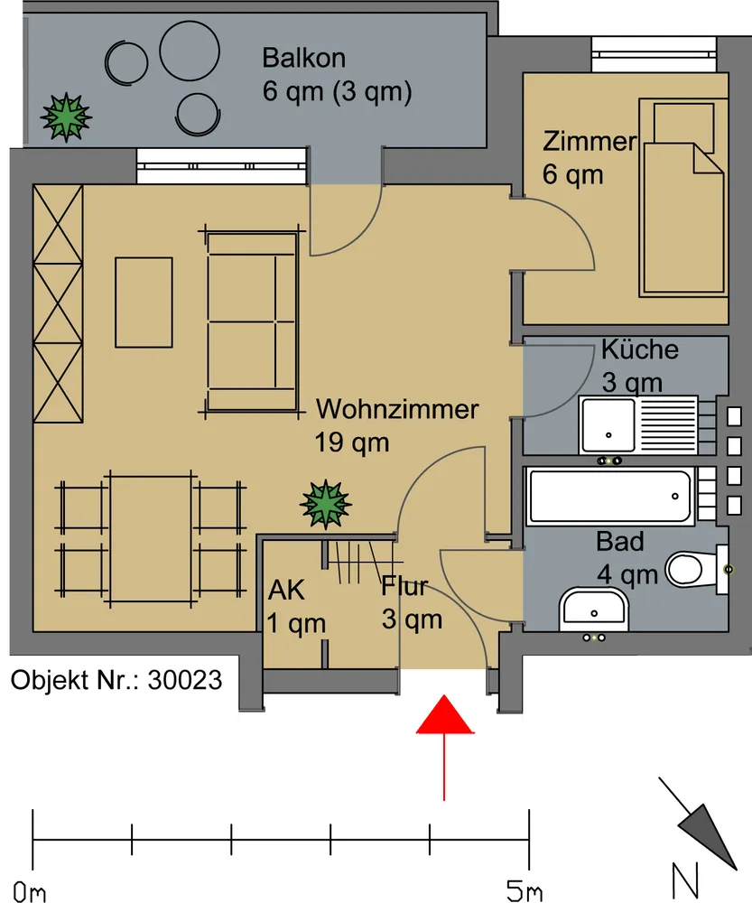 2 Zimmer Wohnung mit 39 m² in Hamburg – Bild 6