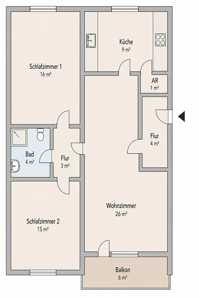 3 Zimmer Wohnung mit 80 m² in Hannover – Bild 9